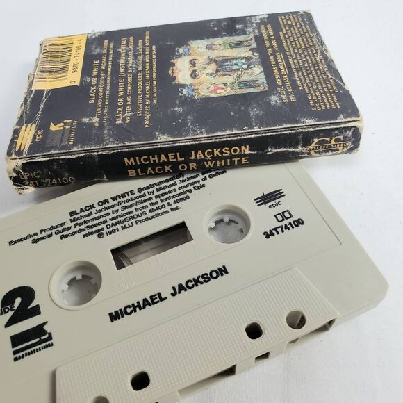 Michael Jackson – Black or White Cassette Single 1991 Epic Records - Picture 3 of 3